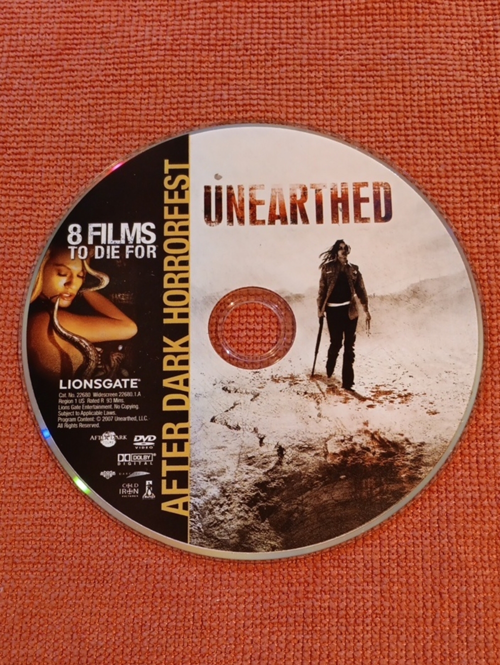 Unearthed DVD – 2007 After Dark Horrorfest *NO CASE*
